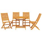 vidaXL Ensemble de salle à manger pour jardin 5 Pièces Marron