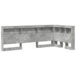vidaXL Tête de lit de rangement Gris béton 100 cm Bois d'ingénierie