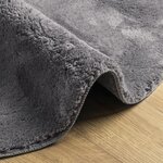 vidaXL Tapis HUARTE à poils courts doux et lavable anthracite Ø 100 cm