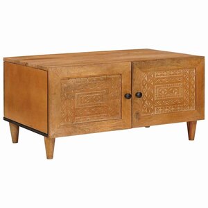 vidaXL Table basse avec stockage Marron clair 80 x 50 x 40 cm