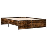 vidaXL Cadre de lit sans matelas chêne fumé 140x200 cm