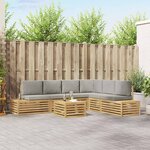 vidaXL 7 pc Ensemble de canapés d'extérieur Polyester