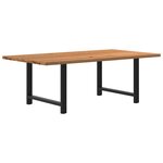 vidaXL Table à manger marron clair bois de chêne massif rectangulaire