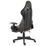 vidaXL Chaise de jeu pivotante avec repose-pied Doré PVC