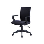 Q-connect chaise bureau rotative - Métal tissu - Max. supporte 130kg - Noir