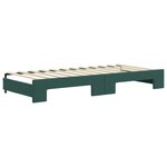 vidaXL Lit de jour avec lit gigogne vert foncé 90x200 cm velours