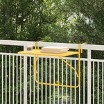 Table de balcon pliable vidaXL Moutarde 60x40 cm en Acier