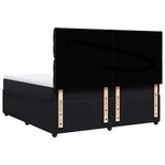 vidaXL Sommier à lattes de lit et matelas Noir 200x200 cm Velours