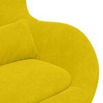 vidaXL Fauteuil œuf Jaune Velours