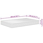 vidaXL Matelas en mousse moyennement doux 120x200 cm