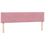 vidaXL Sommier à lattes de lit avec matelas et LED rose 180x210 cm velours