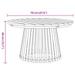 vidaXL Table de Café de Jardin Ø70x40 cm en Bois Massif Teck
