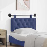 vidaXL Tête de lit suspendue Bleu police Velours