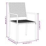 vidaXL Ensemble à manger de jardin 3 Pièces résine tressée acier