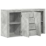 Buffet vidaXL Gris béton Bois d'ingénierie 120 x 36 x 69 cm Rangement