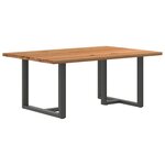 vidaXL Table à manger marron clair bois de chêne massif rectangulaire
