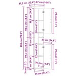 vidaXL Ensemble d'armoire de salle de bain TULUM Chêne fumé