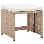 vidaXL Salon de jardin avec coussins 15 Pièces Résine tressée Beige