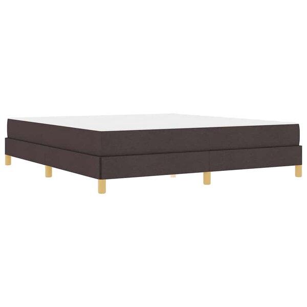 vidaXL Lit à ressorts Marron 180 x 200 cm Tissu et Bois d'ingénierie