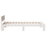 vidaXL Cadre de lit avec tête de lit blanche 90x200 cm Bois de pin massif