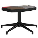 vidaXL Chaise de relaxation avec tabouret Patchwork Tissu