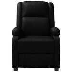 vidaXL Fauteuil inclinable Noir Similicuir