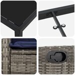 vidaXL Ensemble de salle à manger pour jardin 5 Pièces Gris polyrotin