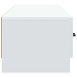 vidaXL Meuble TV Blanc 147 x 34 5 x 27 cm Bois d'ingénierie