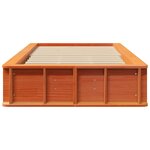 vidaXL Cadre de lit avec stockage Marron cire 90 x 190 cm Bois massif