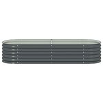 vidaXL Lit surélevé de jardin 240x80x44 cm Acier galvanisé Gris