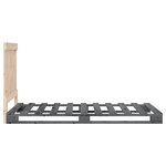 vidaXL Cadre de lit sans matelas gris 90x200 cm bois de pin massif