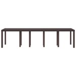 vidaXL Table de Jardin Marron 300 x 100 x 73 cm polyrotin