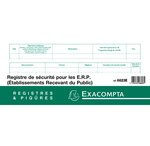 Piqûre 24x32cm Registre de sécurité pour les établissement recevant du public - 32 pages EXACOMPTA