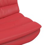vidaXL Chaise pivotante Rouge 63 x 75 x 76 cm PU