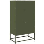 vidaXL Buffet haut vert olive 68x39x123 cm acier