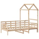 vidaXL Lit de jour avec toit sans matelas 90x190 cm bois massif