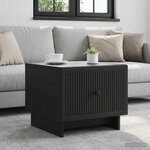 vidaXL Table basse Noir 49 x 50 x 40 cm Bois d'ingénierie