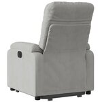 vidaXL Fauteuil inclinable électrique gris clair tissu microfibre