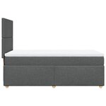 vidaXL Sommier à lattes de lit avec matelas Gris foncé 100x200cm Tissu