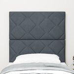vidaXL Tête de Lit Design en Blocs de Diamant Gris Foncé 80 cm Velours