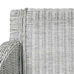 vidaXL Chaises à manger avec coussins lot de 2 gris rotin naturel