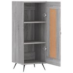 vidaXL Buffet Sonoma gris 34 5x34x90 cm Bois d'ingénierie