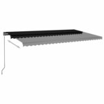 vidaXL Auvent automatique sur pied 600x300 cm Anthracite