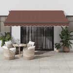 vidaXL Auvent rétractable automatique avec LED marron 400x300 cm