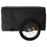 vidaXL Remorque de vélo noir 45 kg fer