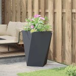 vidaXL Jardinière Anthracite 50 x 50 x 75 cm Acier