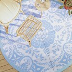 vidaXL Tapis d'extérieur bleu clair Ø200 cm PP