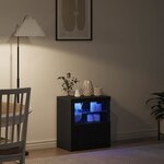 vidaXL Buffet Noir 60.5 x 37 x 67 cm Bois d'ingénierie