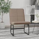 vidaXL Chaise longue Cappuccino 54x75x76 cm Similicuir