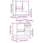 vidaXL Ensemble de meubles de salle de bain 2 Pièces Chêne fumé